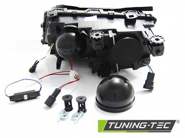 LED Angel Eyes Scheinwerfer für BMW 3er E46 01-05 schwarz Set